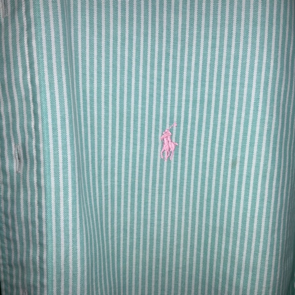 Ralph Lauren Classic Fit striped button down shirt Sz XL 100% cotton logo - Picture 4 of 7